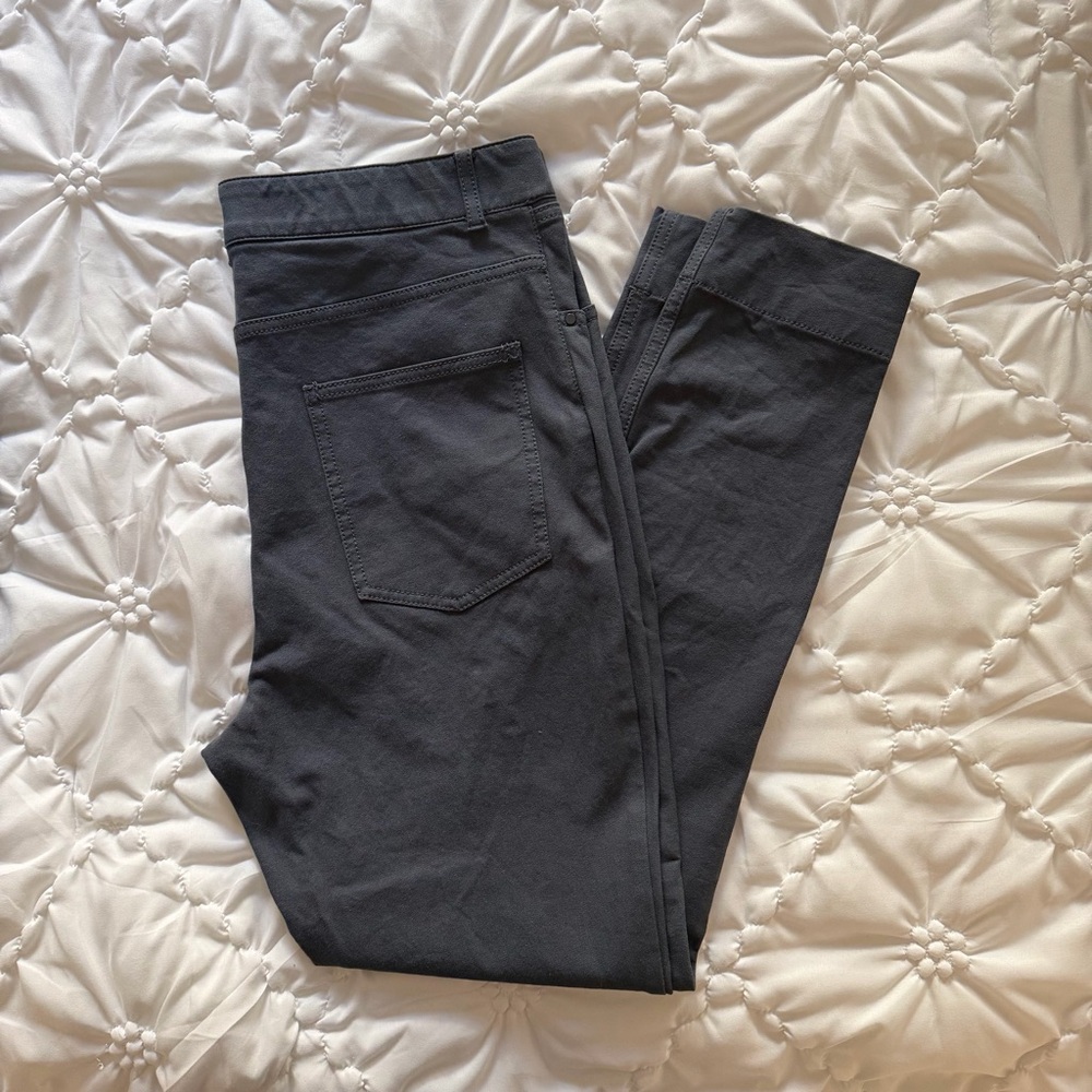 MM LaFleur Gray Work Pants Tailored Slim Straight Career Office Pants Size 12
